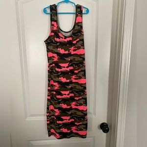 Pink camouflage dress